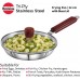 HAWKINS TriPly Fry Pan 22 cm diameter with Glass Lid 1.4 L capacity (Induction Bottom)