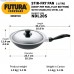 HAWKINS Futura NonStick 2 L capacity Flat Bottom Fry Pan Stir Wok with Lid (NDL20S)