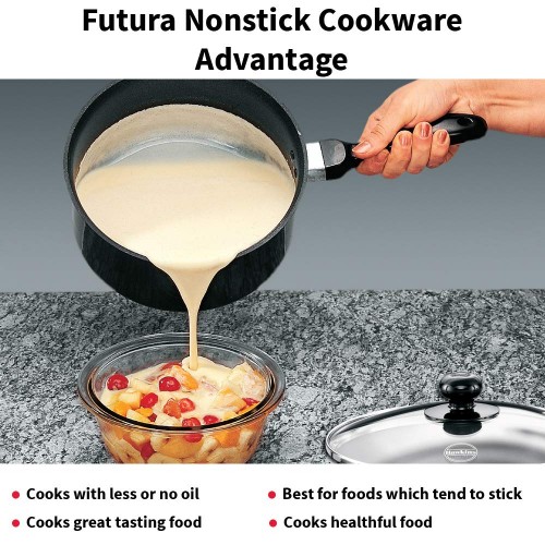 Buy Hawkins Futura Non-stick Sauce Pan 20 cm Diameter with Lid 3 L (NS30G)  Online at Best Price