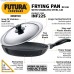 Hawkins Futura Nonstick Induction Compatible Frying Pan with Stainless Steel Lid,Diameter 22 cm, Thickness 3.25 mm, Black (INF22S)
