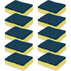 Spotzero by Milton Antibacteria Power of Blue Sponge and Scrub, Set of 10 Scrub Sponge (Regular, Pack of 10)
