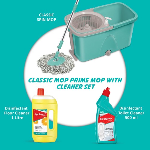 Buy Spotzero By Milton Plastic Green Bathroom Cleaning Set - 500