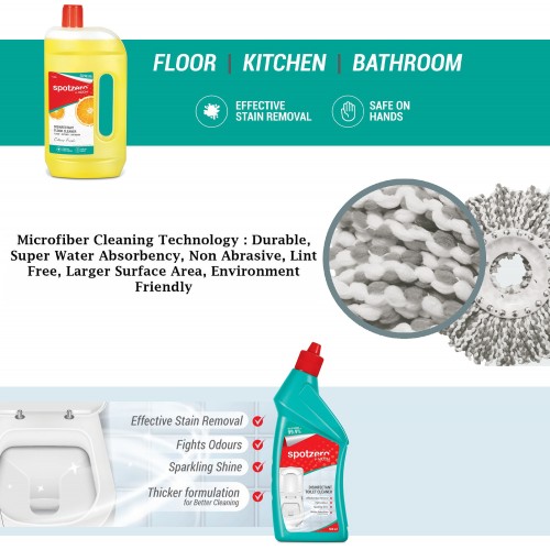 Buy Spotzero By Milton Plastic Green Bathroom Cleaning Set - 500