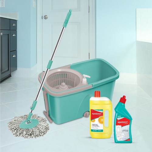 Buy Spotzero By Milton Plastic Green Bathroom Cleaning Set - 500